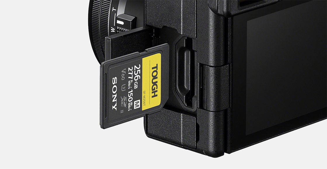 Afbeelding van kaartsleuf met SD-geheugenkaart